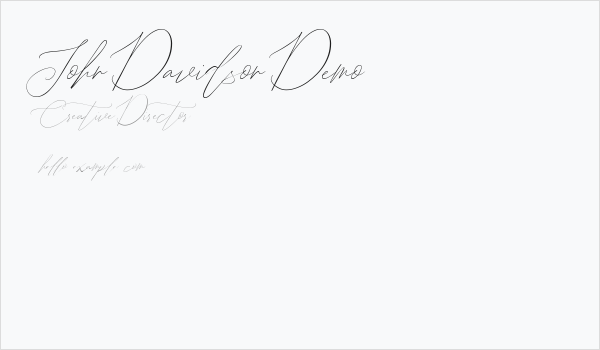 John Davidson Demo Business Card