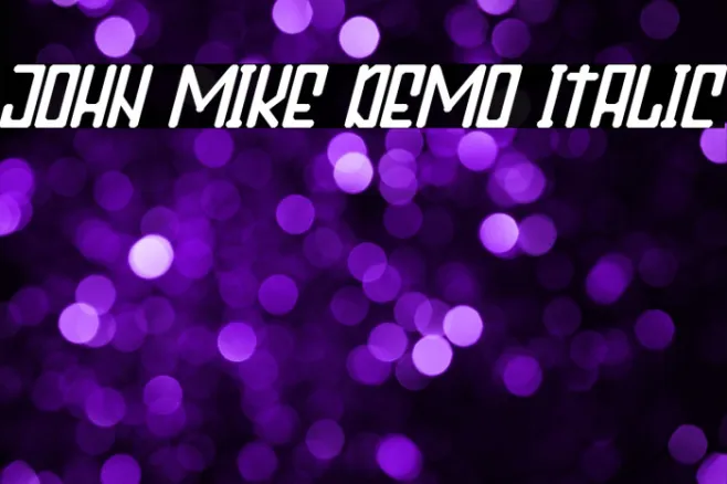 John Mike Demo Italic Example 3