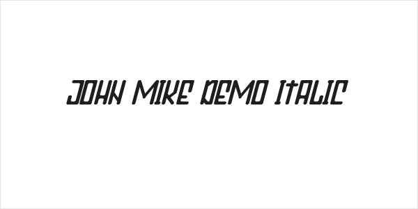 John Mike Demo Italic Logo