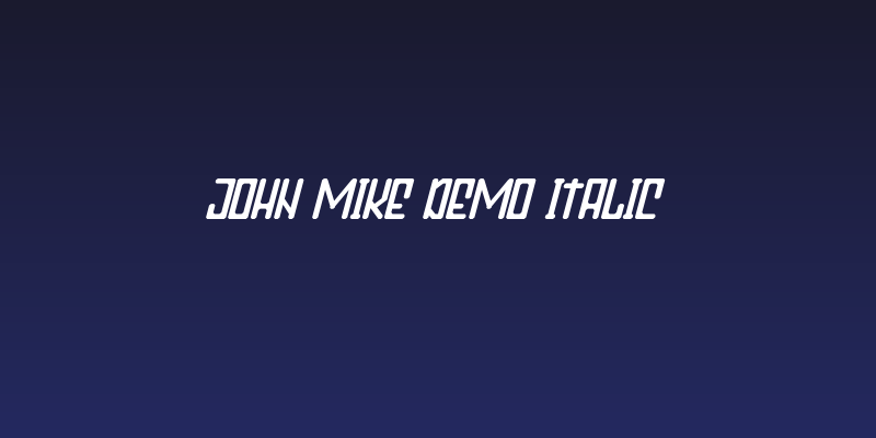 John Mike Demo Italic Social Header