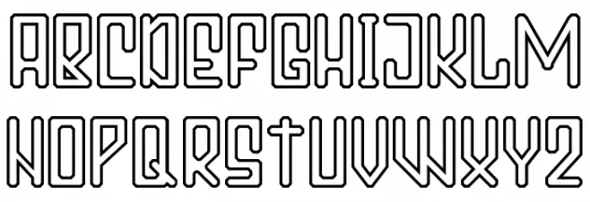 John Mike Demo Outline Font Litere mari