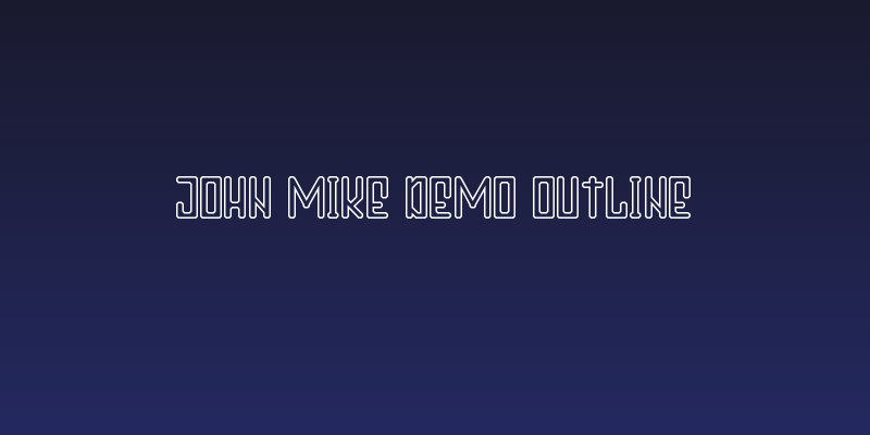 John Mike Demo Outline Social Header
