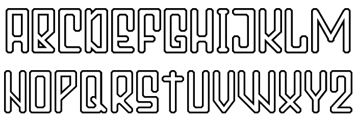 John Mike Demo Outline Font LOWERCASE