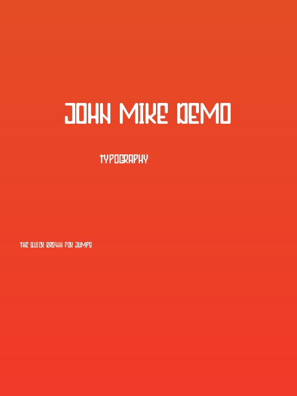 John Mike Demo Poster