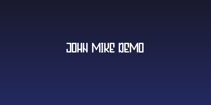 John Mike Demo Social Header
