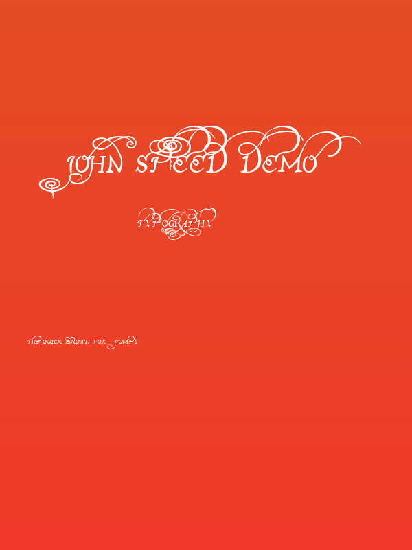 John Speed Demo Poster