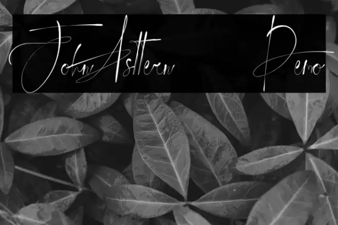 JohnAsttern - Demo Font examples