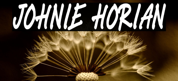 Johnie Horian Font examples