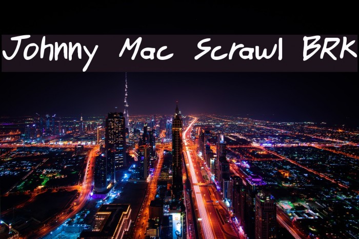 Johnny Mac Scrawl BRK Font examples