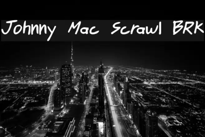 Johnny Mac Scrawl BRK Шрифта examples