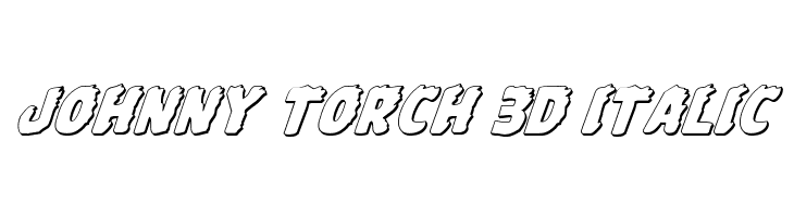 Johnny Torch 3D Italic Font