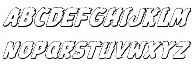 Johnny Torch 3D Italic Polices MAJUSCULES