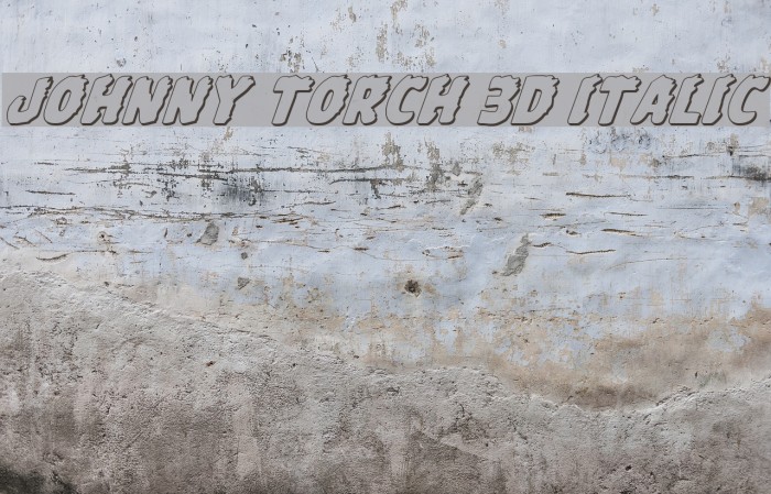 Johnny Torch 3D Italic Font examples