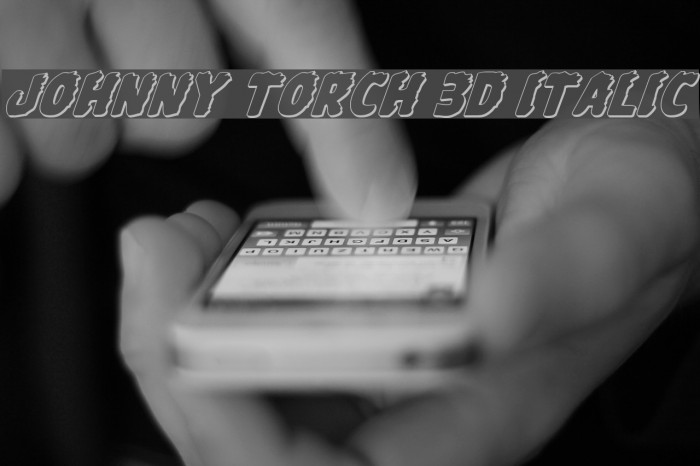 Johnny Torch 3D Italic Font examples