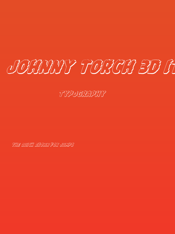 Johnny Torch 3D Italic Poster