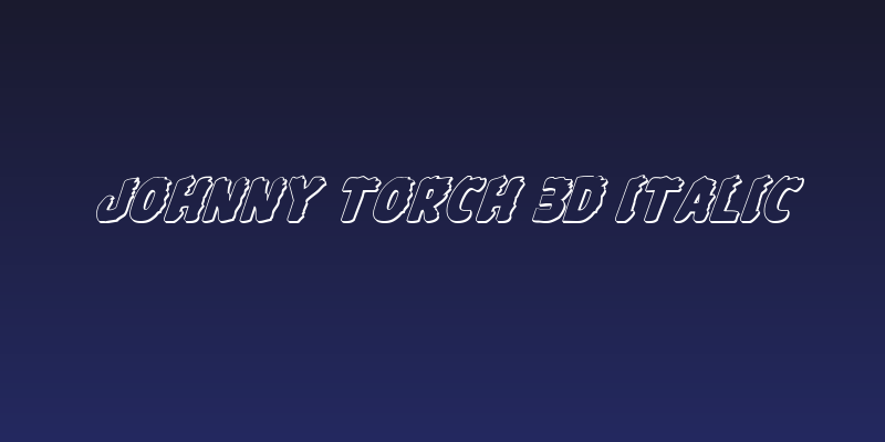 Johnny Torch 3D Italic Social Header