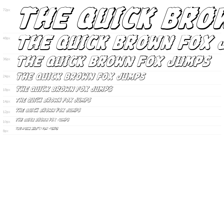 Johnny Torch 3D Italic Waterfall