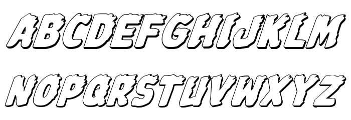 Johnny Torch 3D Italic Font LOWERCASE