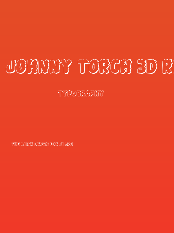 Johnny Torch 3D Regular Poster