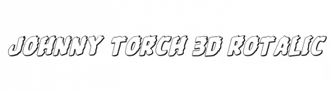 Johnny Torch 3D Rotalic  フリーフォントのダウンロード