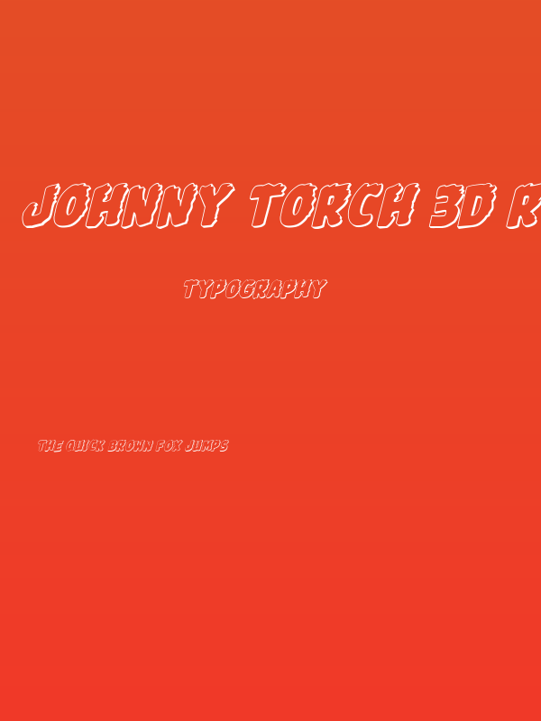 Johnny Torch 3D Rotalic Poster