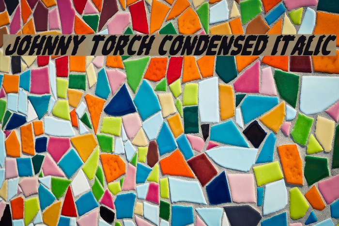 Johnny Torch Condensed Italic Font examples