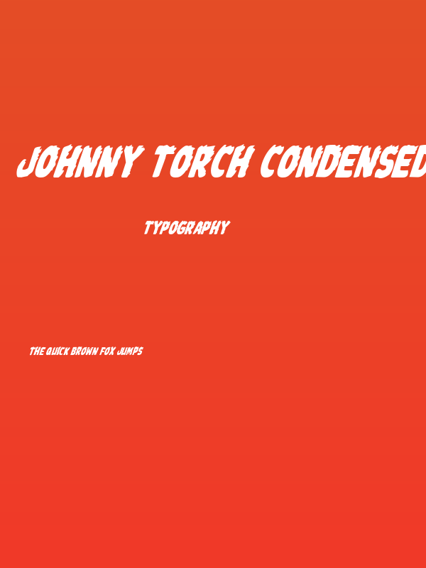 Johnny Torch Condensed Italic Poster