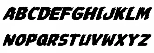 Johnny Torch Expanded Italic フォント 大文字