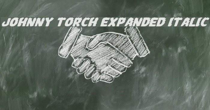 Johnny Torch Expanded Italic फ़ॉन्ट examples