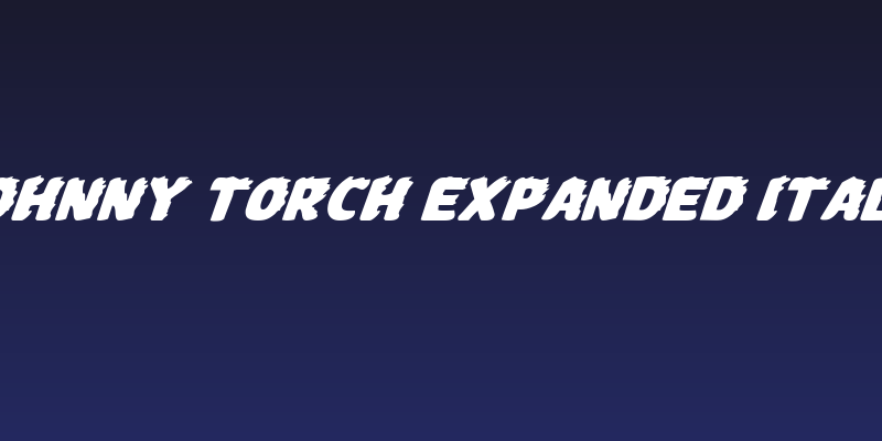 Johnny Torch Expanded Italic Social Header