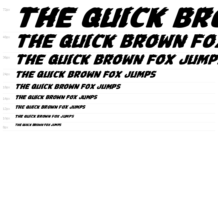 Johnny Torch Expanded Italic Waterfall