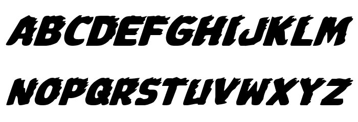 Johnny Torch Expanded Italic फ़ॉन्ट लोअरकेस