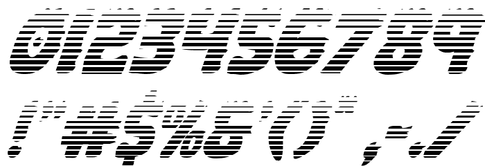 Johnny Torch Gradient Italic Font OTHER CHARS