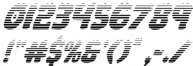 Johnny Torch Gradient Italic Font OTHER CHARS