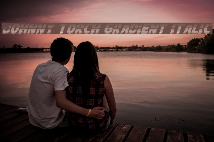 Johnny Torch Gradient Italic Font examples