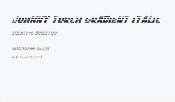 Johnny Torch Gradient Italic Business Card