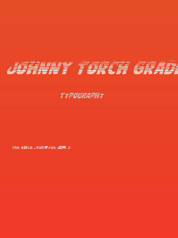 Johnny Torch Gradient Italic Poster