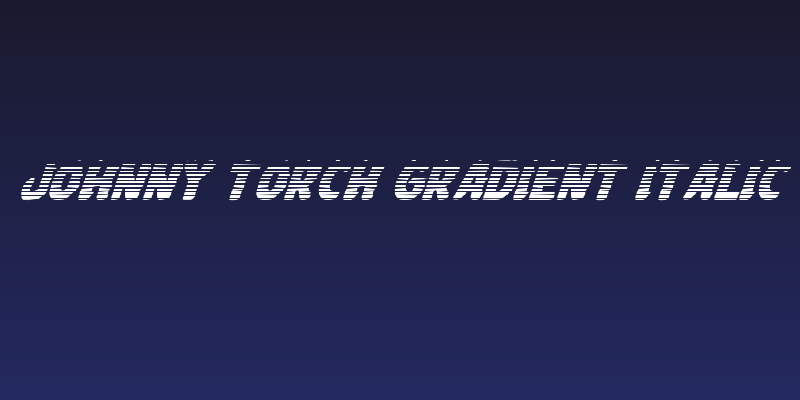 Johnny Torch Gradient Italic Social Header