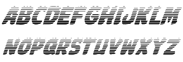 Johnny Torch Gradient Italic Font LOWERCASE