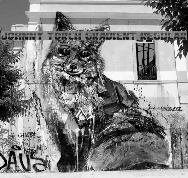 Johnny Torch Gradient Regular Font examples