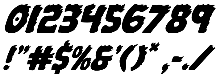 Johnny Torch Italic Font OTHER CHARS