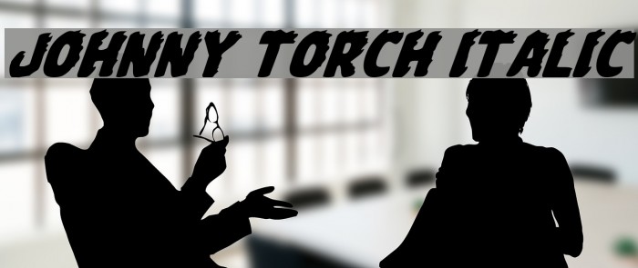 Johnny Torch Italic Font examples