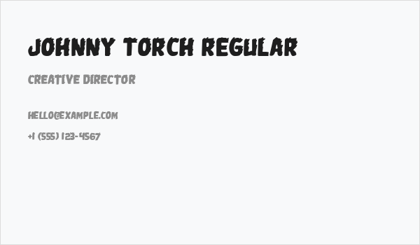 Johnny Torch Regular Business Card