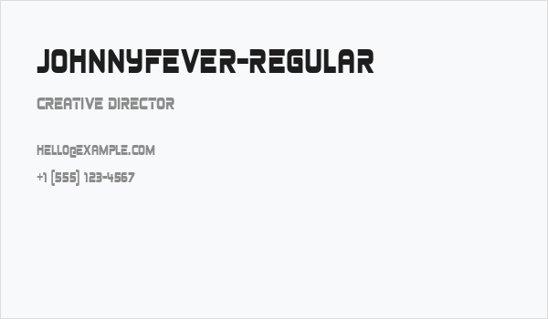 JohnnyFever-Regular Business Card