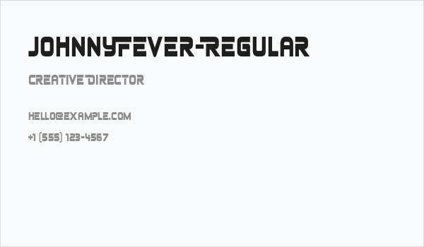JohnnyFever-Regular Business Card