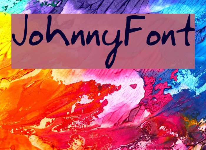 JohnnyFont Font examples