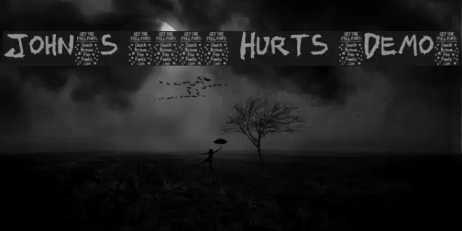 John's 1000 Hurts [Demo] Font examples