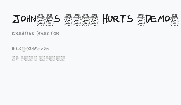 John's 1000 Hurts [Demo] Business Card