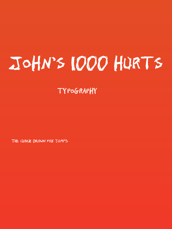 John's 1000 Hurts Poster