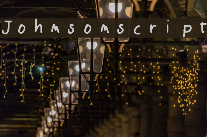 Johnsonscript Font examples